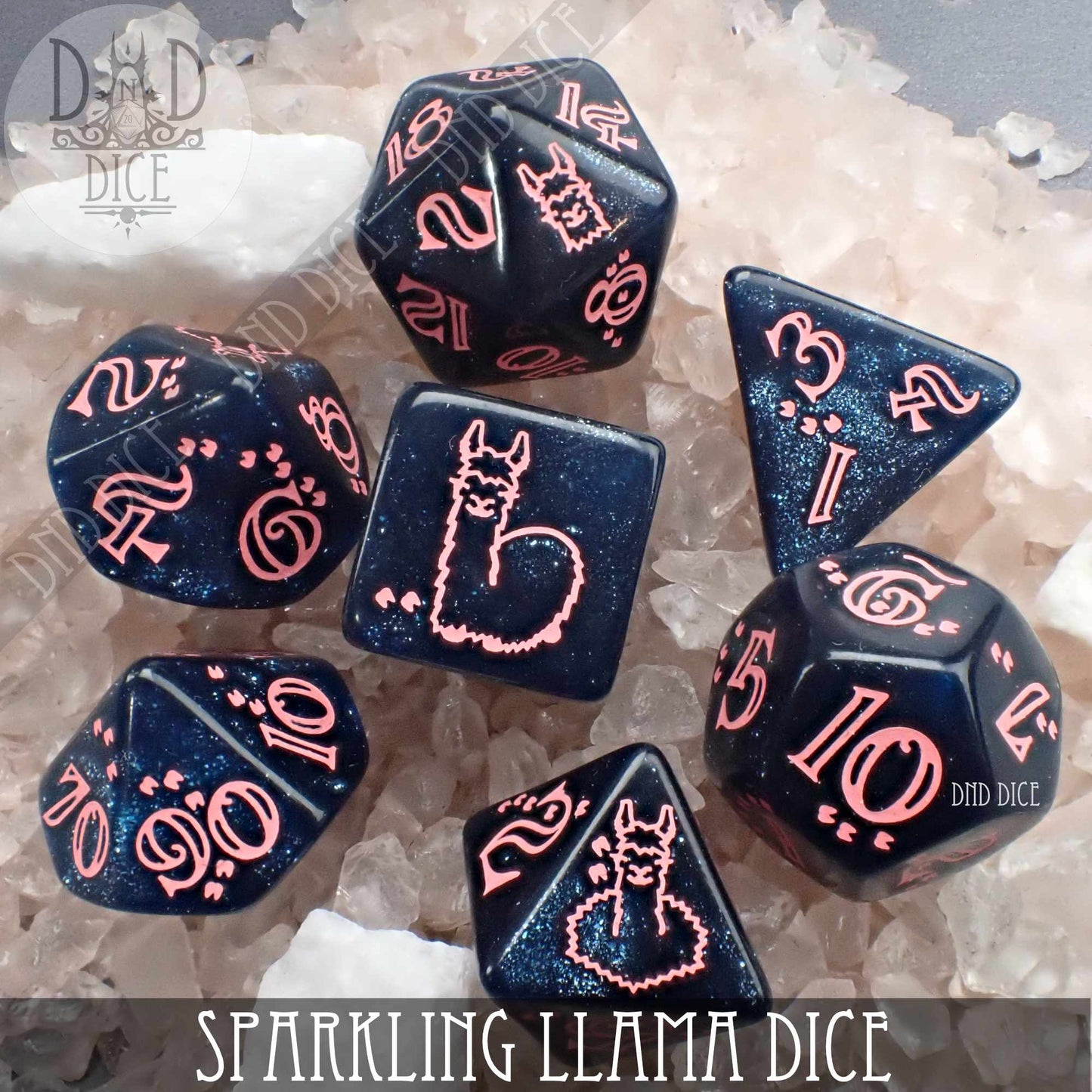 Sparkling Llama Dice Set - Premium Dice Sets & Games from DND DICE - Just $15! Shop now at Game Crave Tournament Store