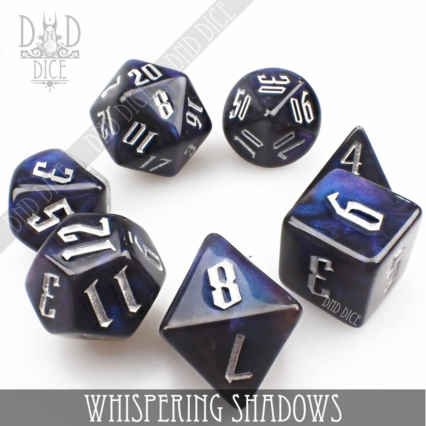 Whispering Shadows Dice Set - Premium Dice Sets & Games from DND DICE - Just $3.99! Shop now at Game Crave Tournament Store