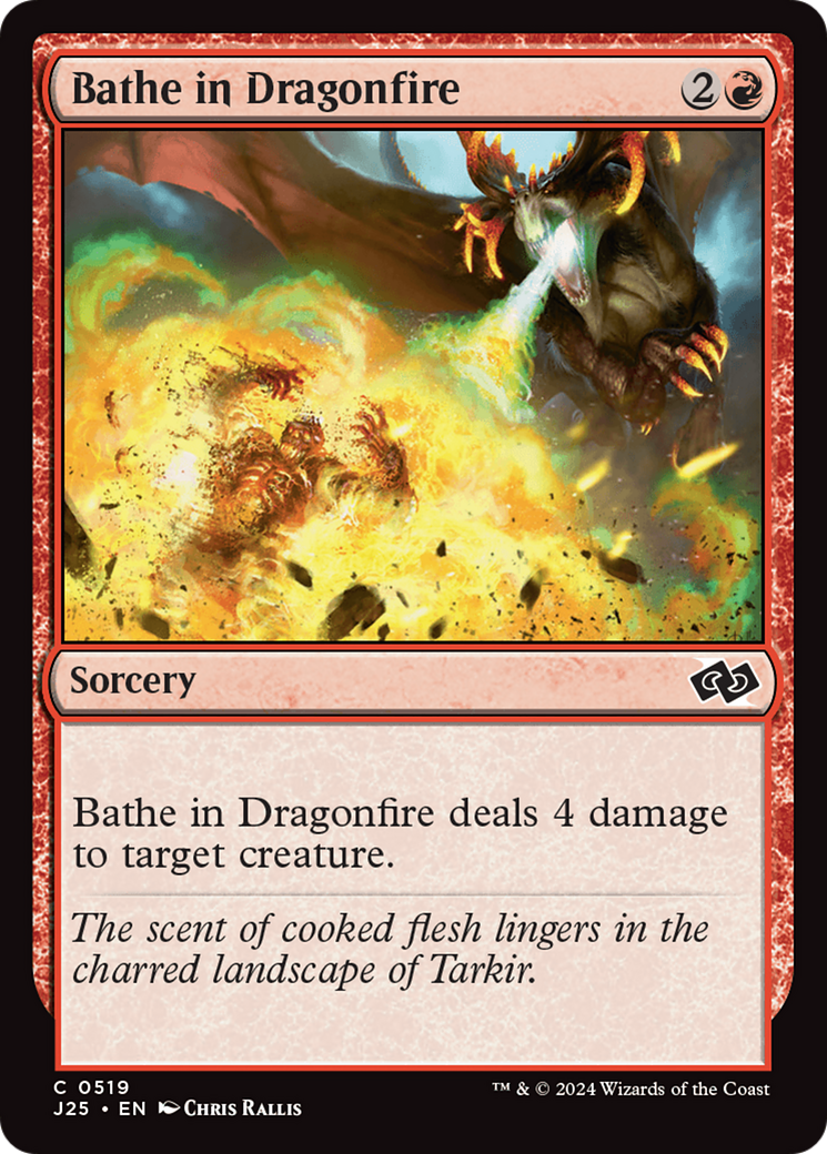 Bathe in Dragonfire (J25-519) - Foundations Jumpstart - Premium MTG Single from Wizards of the Coast - Just $0.25! Shop now at Game Crave Tournament Store