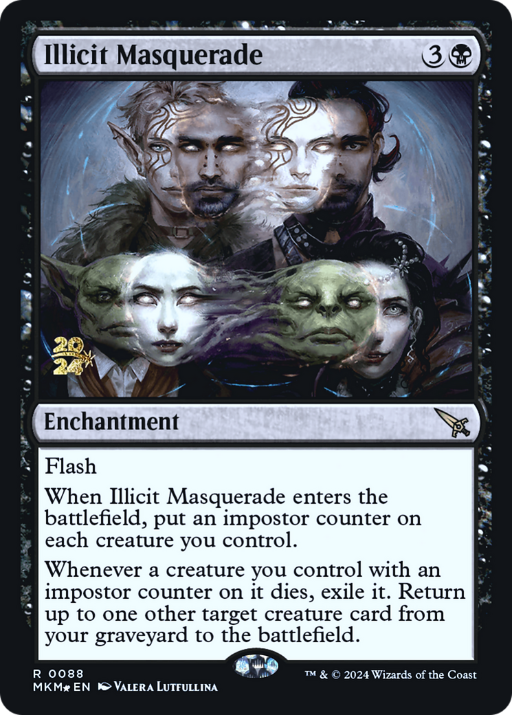 Illicit Masquerade (PMKM-88S) - Murders at Karlov Manor Promos Foil - Premium MTG Single from Wizards of the Coast - Just $0.61! Shop now at Game Crave Tournament Store