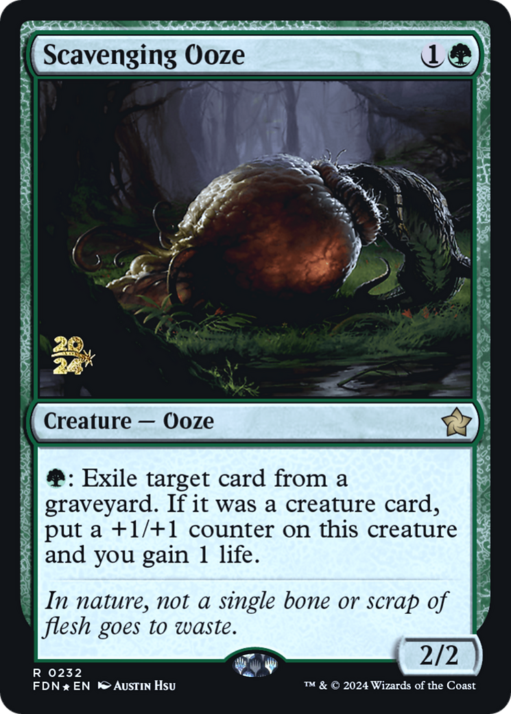 Scavenging Ooze (PRE-232S) - Foundations Promos Foil - Premium MTG Single from Wizards of the Coast - Just $0.11! Shop now at Game Crave Tournament Store