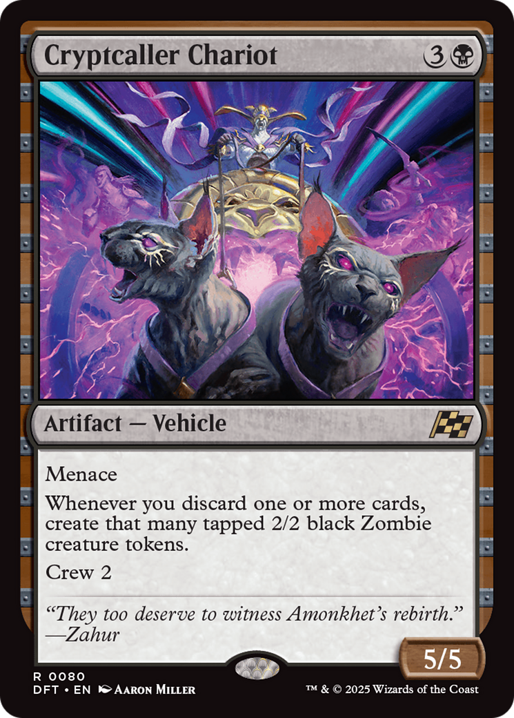 Cryptcaller Chariot (DFT-080) - Aetherdrift Foil - Premium MTG Single from Wizards of the Coast - Just $0.09! Shop now at Game Crave Tournament Store
