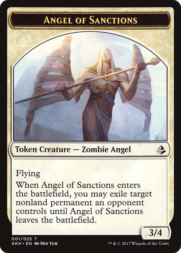 Angel of Sanctions (TAKH-001) - Amonkhet Tokens