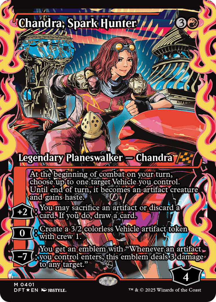 Chandra, Spark Hunter (Showcase) (DFT-401) - Aetherdrift Foil - Premium MTG Single from Wizards of the Coast - Just $3.65! Shop now at Game Crave Tournament Store