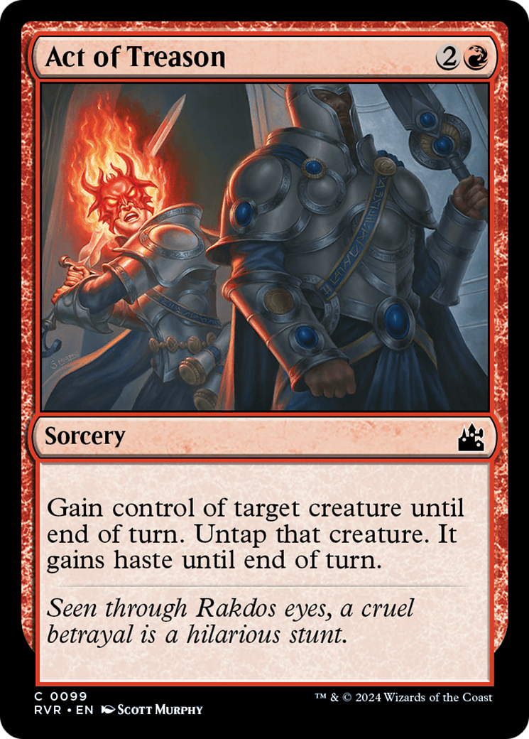 Act of Treason (RVR-099) - Ravnica Remastered - Premium MTG Single from Wizards of the Coast - Just $0.25! Shop now at Game Crave Tournament Store