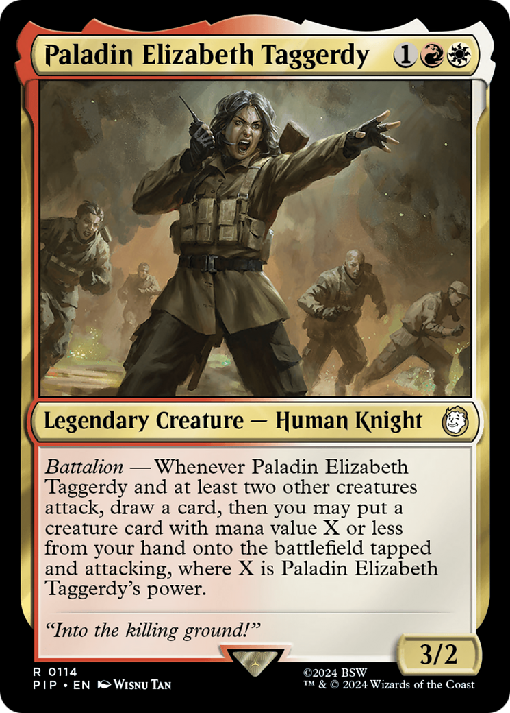 Paladin Elizabeth Taggerdy (PIP-114) - Fallout - Premium MTG Single from Wizards of the Coast - Just $0.25! Shop now at Game Crave Tournament Store