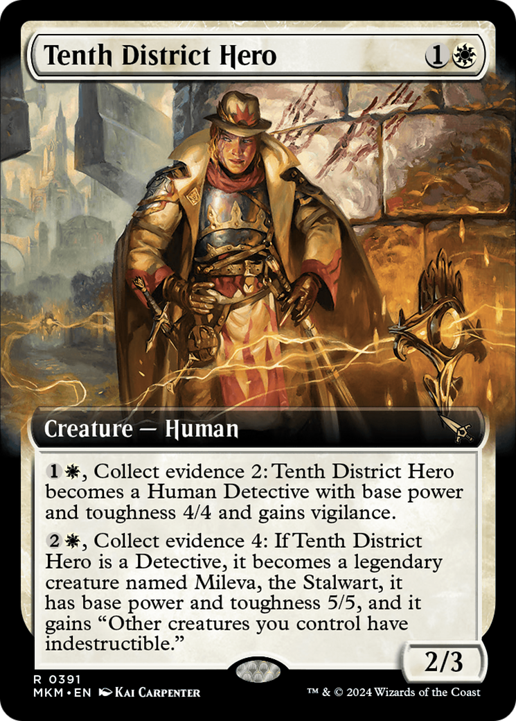 Tenth District Hero (MKM-391) - Murders at Karlov Manor: (Extended Art) Foil - Premium MTG Single from Wizards of the Coast - Just $0.25! Shop now at Game Crave Tournament Store