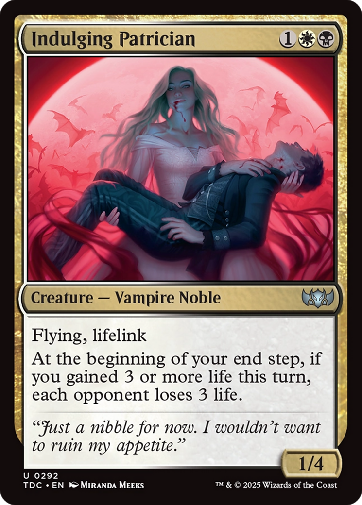 Indulging Patrician (TDC-292) - Tarkir: Dragonstorm Commander - Premium MTG Single from Wizards of the Coast - Just $0.08! Shop now at Game Crave Tournament Store