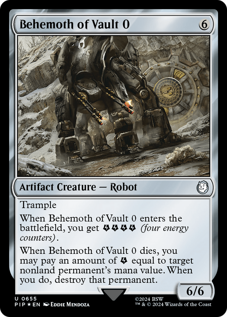 Behemoth of Vault (PIP-655) - Fallout - Premium MTG Single from Wizards of the Coast - Just $12.10! Shop now at Game Crave Tournament Store