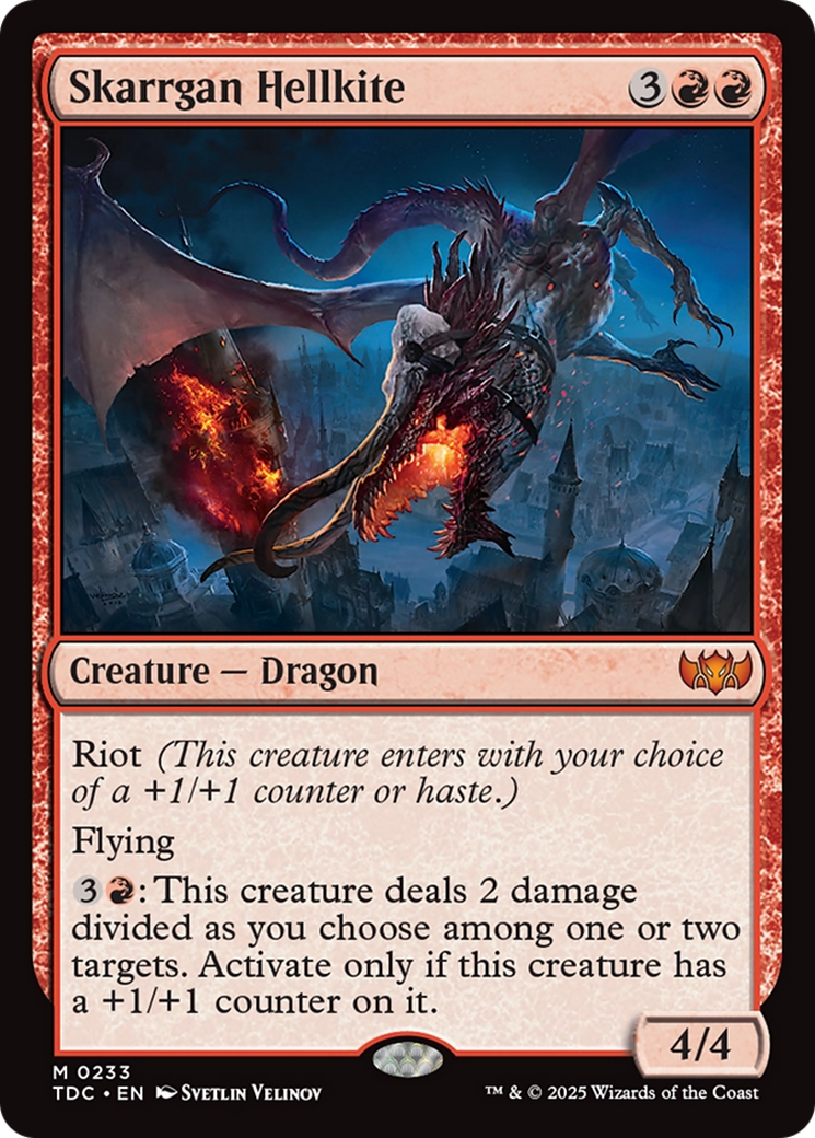 Skarrgan Hellkite (TDC-233) - Tarkir: Dragonstorm Commander - Premium MTG Single from Wizards of the Coast - Just $0.08! Shop now at Game Crave Tournament Store