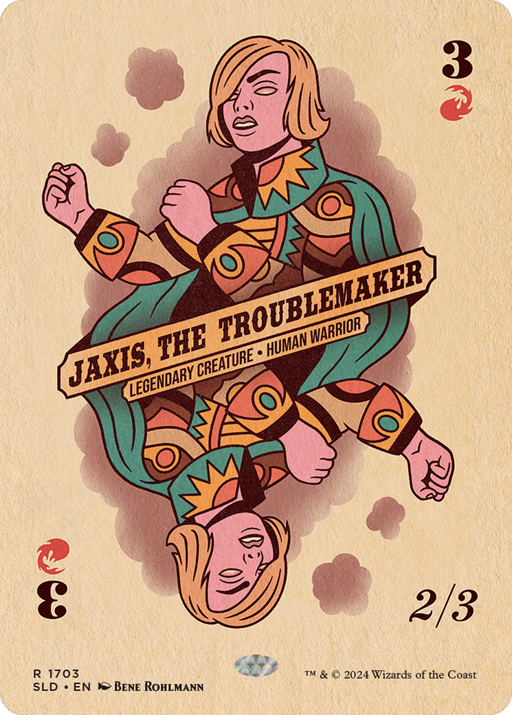 Jaxis, the Troublemaker (SLD-1703) - Secret Lair Drop (Borderless) - Premium MTG Single from Wizards of the Coast - Just $2.96! Shop now at Game Crave Tournament Store