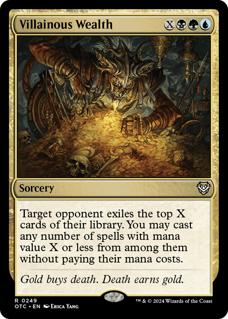 Villainous Wealth (OTC-249) - Outlaws of Thunder Junction Commander - Premium MTG Single from Wizards of the Coast - Just $0.25! Shop now at Game Crave Tournament Store