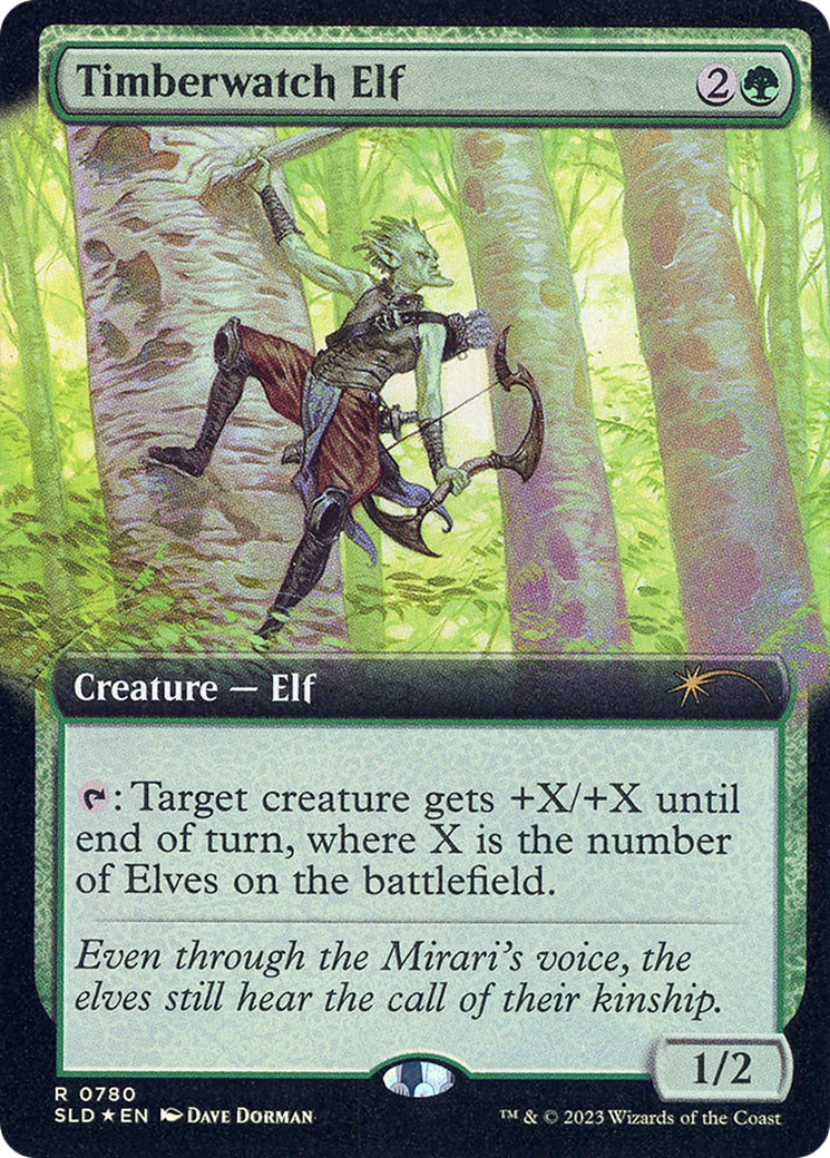 Timberwatch Elf (SLD-780) - Secret Lair Drop: (Extended Art) Foil - Premium MTG Single from Wizards of the Coast - Just $1.33! Shop now at Game Crave Tournament Store