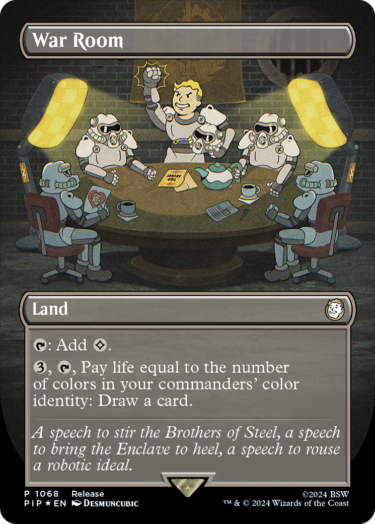 War Room (PIP-1068) - Fallout (Borderless) - Premium MTG Single from Wizards of the Coast - Just $3.39! Shop now at Game Crave Tournament Store