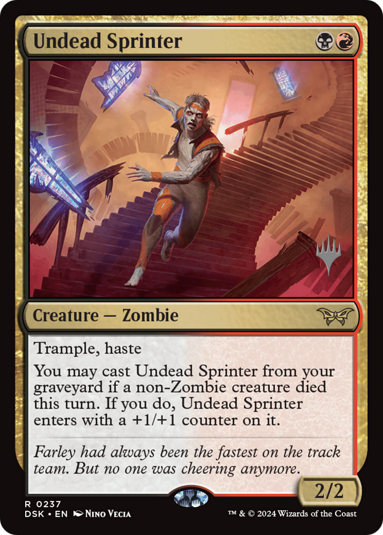 Undead Sprinter (PDSK-237P) - Duskmourn: House of Horror Promos Foil - Premium MTG Single from Wizards of the Coast - Just $0.26! Shop now at Game Crave Tournament Store