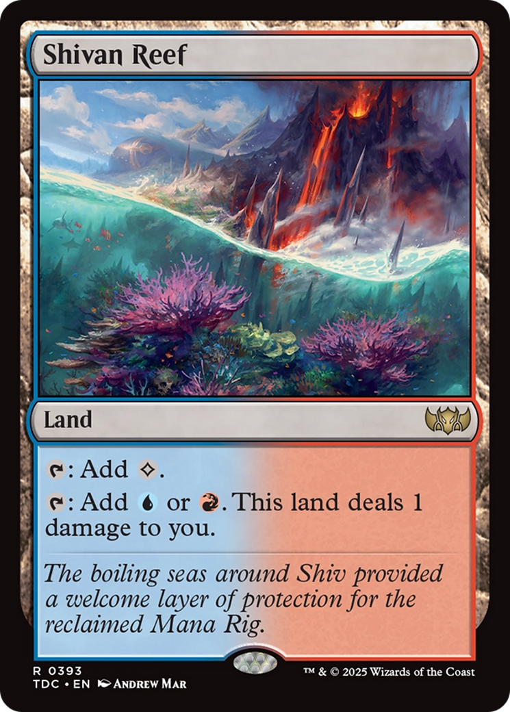 Shivan Reef (TDC-393) - Tarkir: Dragonstorm Commander - Premium MTG Single from Wizards of the Coast - Just $0.10! Shop now at Game Crave Tournament Store