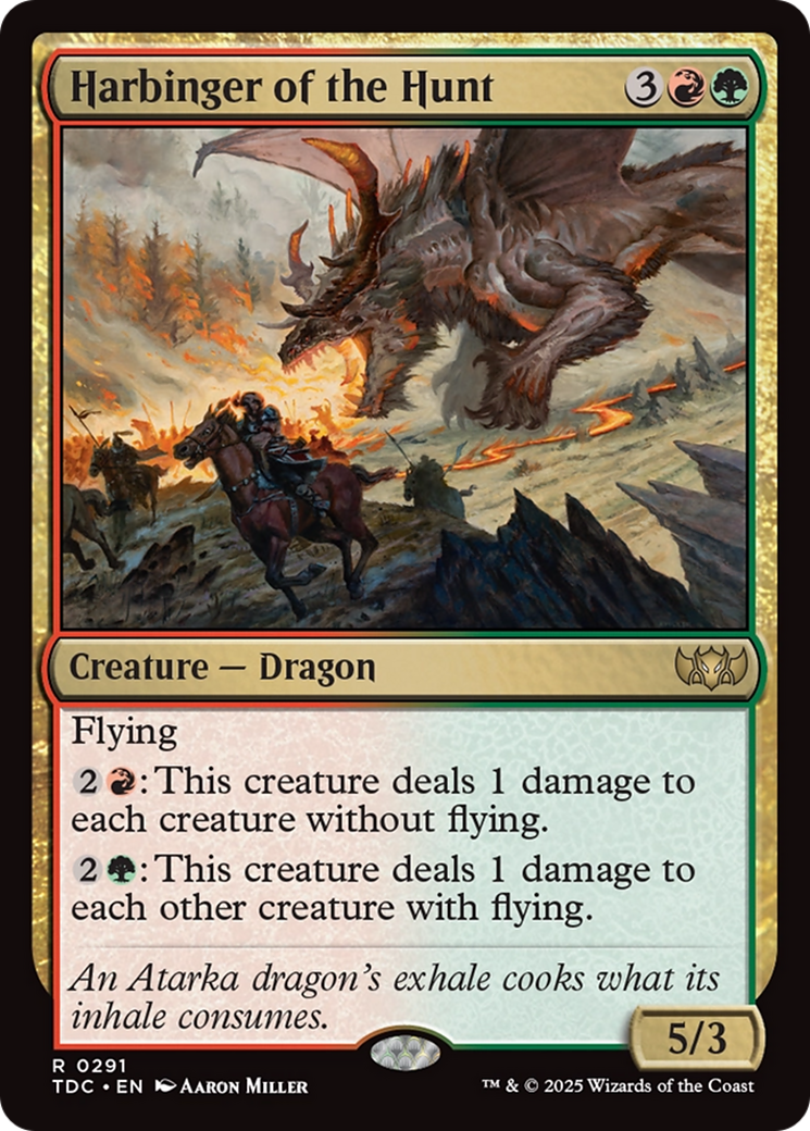 Harbinger of the Hunt (TDC-291) - Tarkir: Dragonstorm Commander - Premium MTG Single from Wizards of the Coast - Just $0.08! Shop now at Game Crave Tournament Store