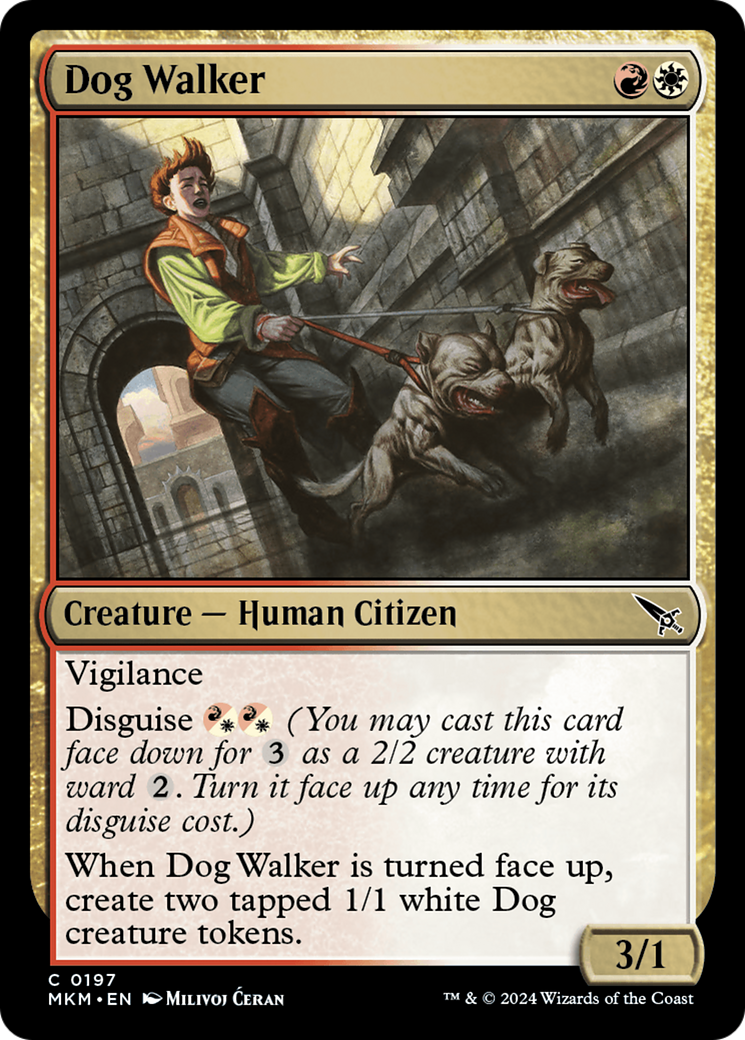Dog Walker (MKM-197) - Murders at Karlov Manor - Premium MTG Single from Wizards of the Coast - Just $0.25! Shop now at Game Crave Tournament Store