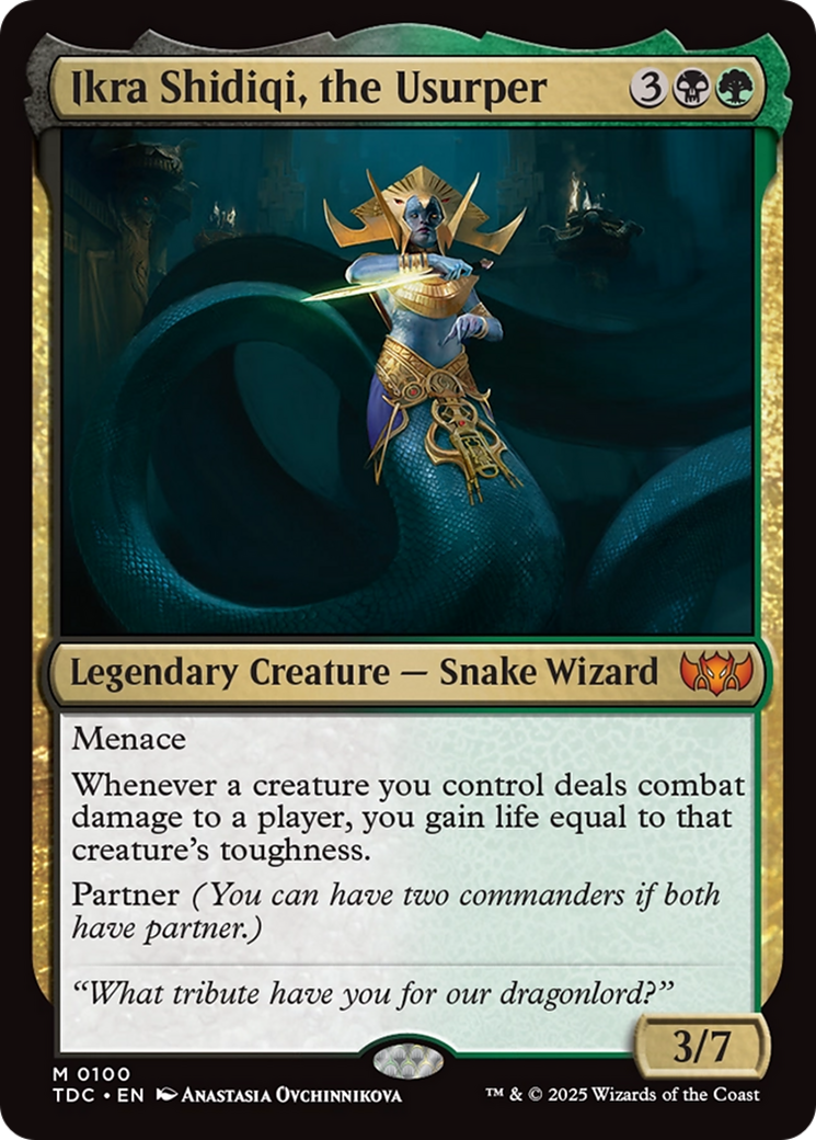 Ikra Shidiqi, the Usurper (TDC-100) - Tarkir: Dragonstorm Commander - Premium MTG Single from Wizards of the Coast - Just $0.10! Shop now at Game Crave Tournament Store