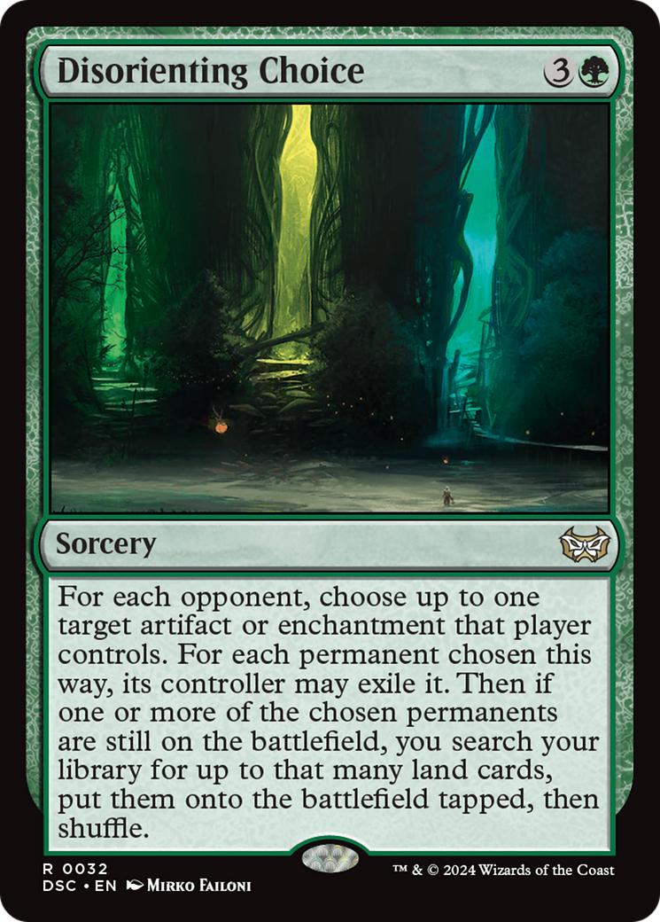 Disorienting Choice (DSC-032) - Duskmourn: House of Horror Commander - Premium MTG Single from Wizards of the Coast - Just $0.25! Shop now at Game Crave Tournament Store