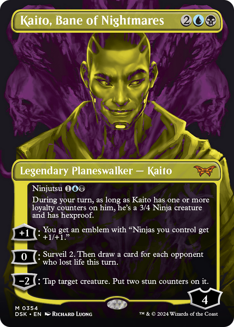 Kaito, Bane of Nightmares (DSK-354) - Duskmourn: House of Horror (Borderless) Foil - Premium MTG Single from Wizards of the Coast - Just $17.39! Shop now at Game Crave Tournament Store
