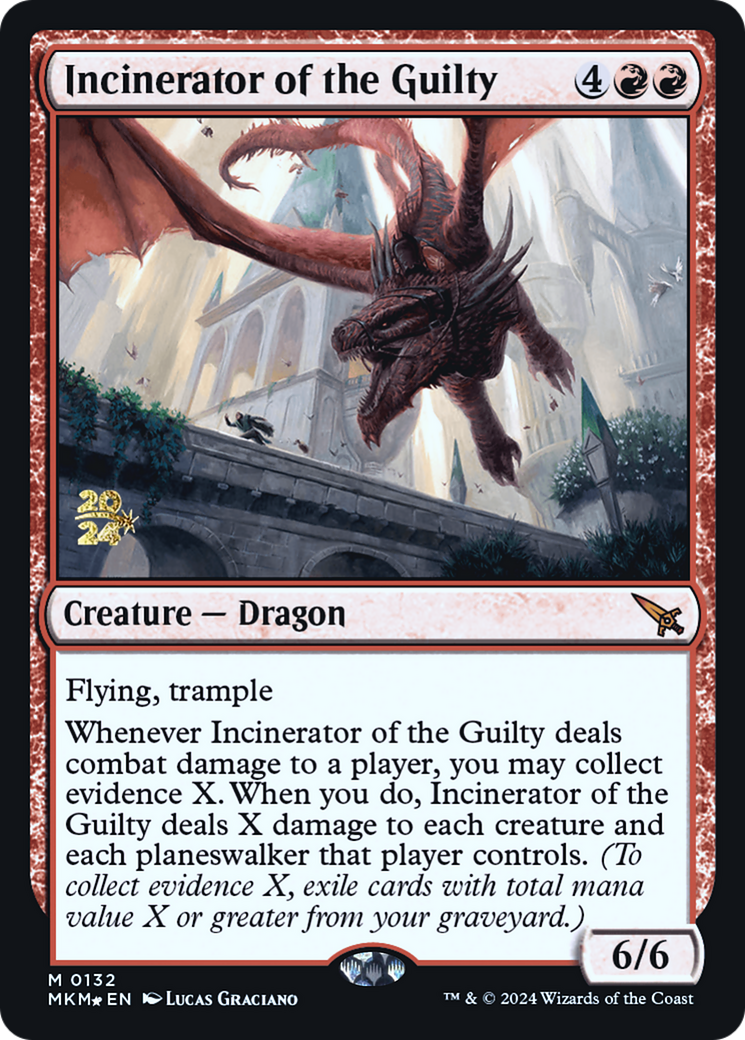 Incinerator of the Guilty (PMKM-132S) - Murders at Karlov Manor Promos Foil - Premium MTG Single from Wizards of the Coast - Just $1.79! Shop now at Game Crave Tournament Store