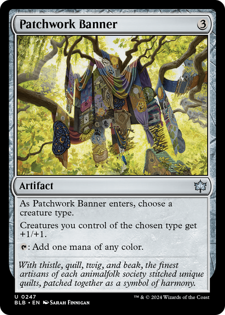 Patchwork Banner (BLB-247) - Bloomburrow Foil - Premium MTG Single from Wizards of the Coast - Just $3.75! Shop now at Game Crave Tournament Store