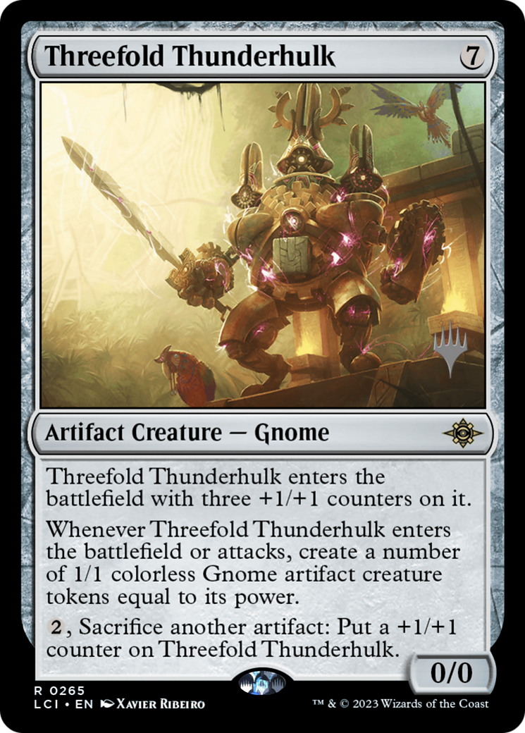 Threefold Thunderhulk (PLCI-265P) - The Lost Caverns of Ixalan Promos - Premium MTG Single from Wizards of the Coast - Just $0.48! Shop now at Game Crave Tournament Store