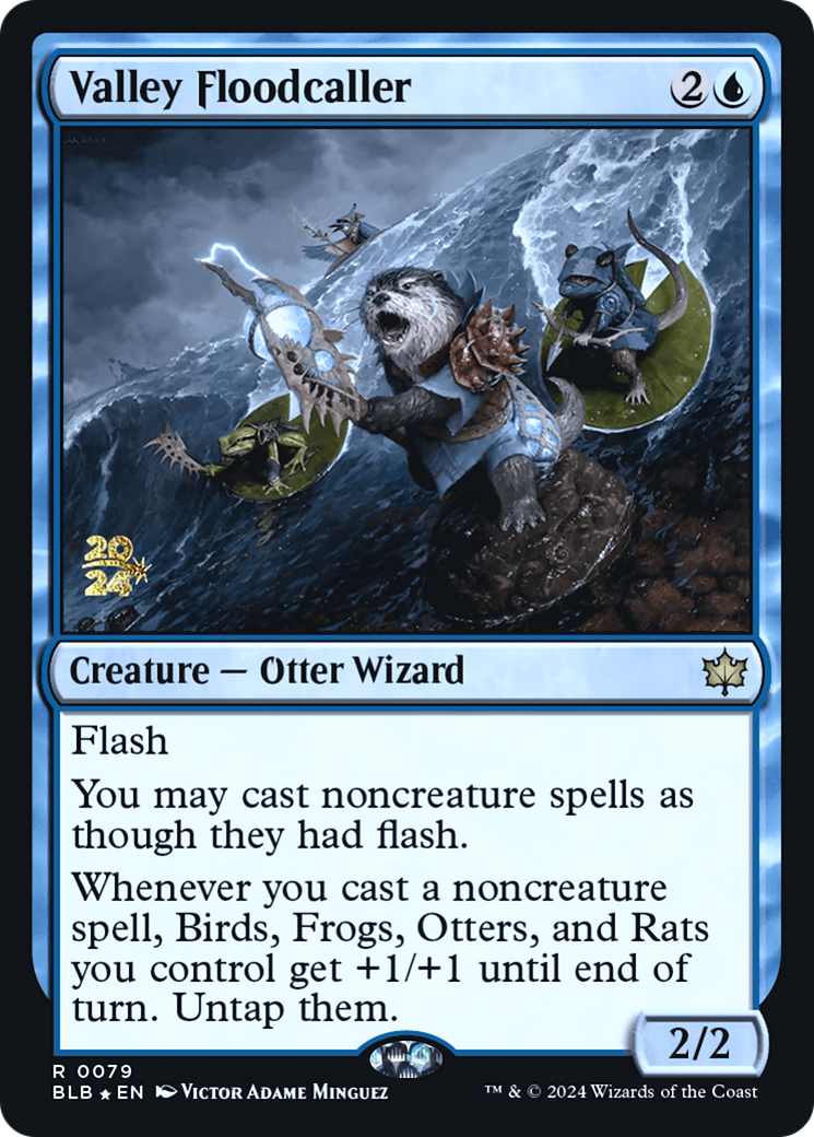 Valley Floodcaller (PBLB-79S) - Bloomburrow Promos Foil - Premium MTG Single from Wizards of the Coast - Just $4.42! Shop now at Game Crave Tournament Store