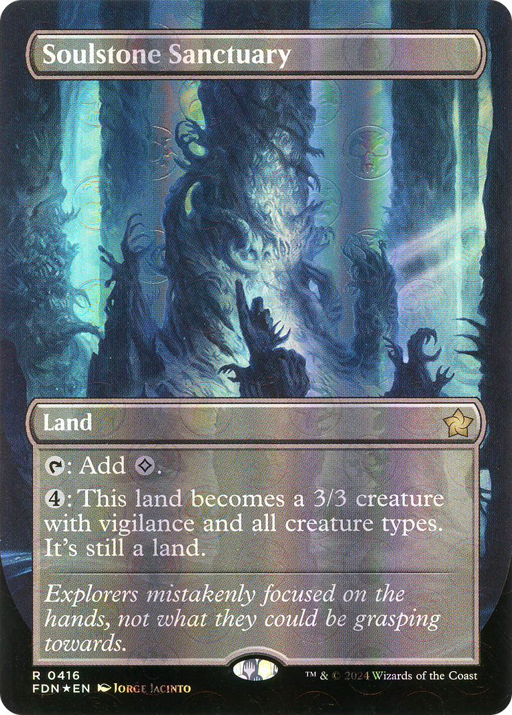 Soulstone Sanctuary (FDN-416) - Foundations (Borderless) Foil - Premium MTG Single from Wizards of the Coast - Just $10.18! Shop now at Game Crave Tournament Store