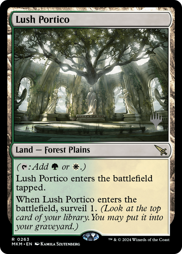 Lush Portico (PMKM-263P) - Murders at Karlov Manor Promos Foil - Premium MTG Single from Wizards of the Coast - Just $7.56! Shop now at Game Crave Tournament Store