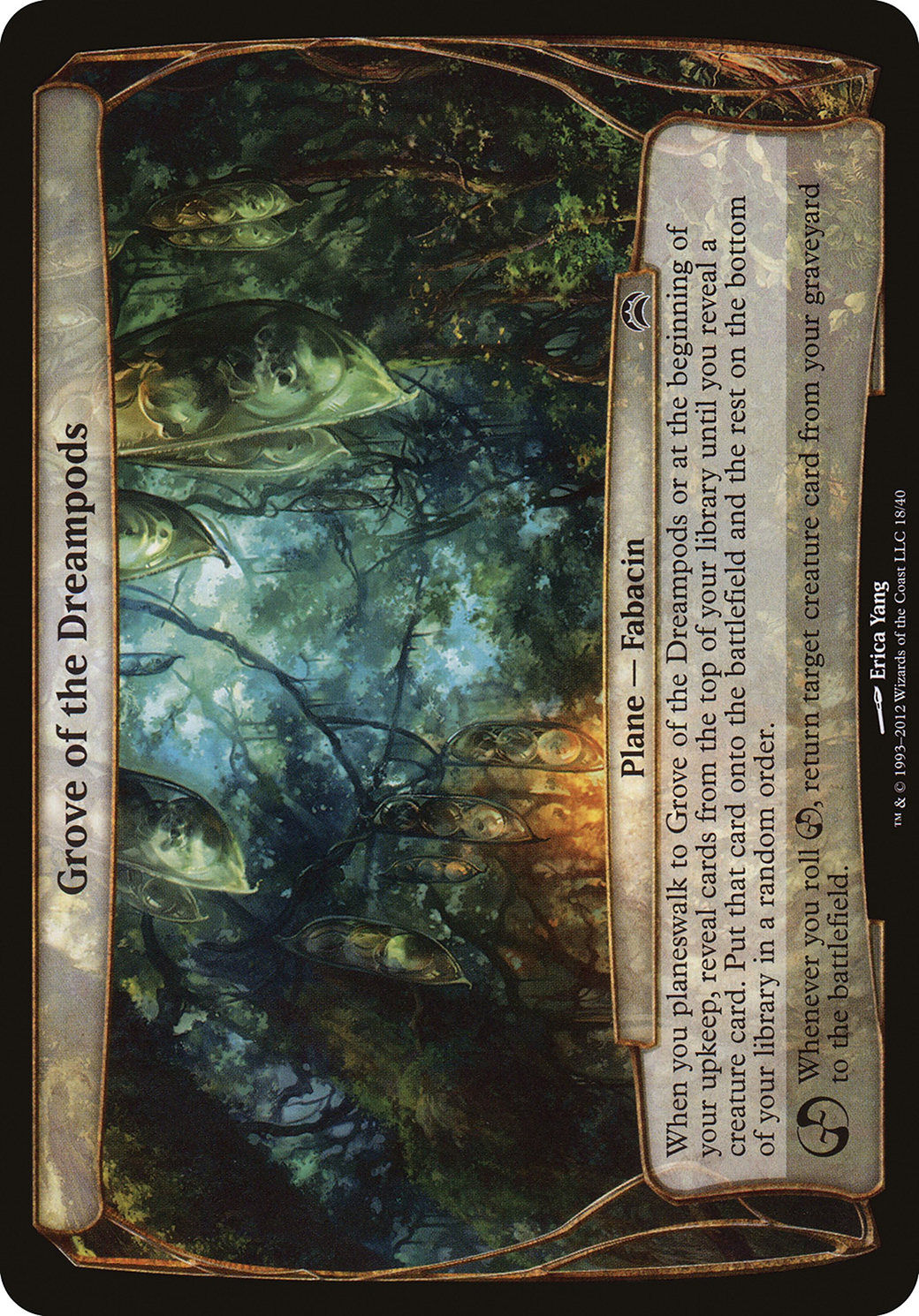 Grove of the Dreampods (OVER-018) - Planechase 2012 Planes Foil