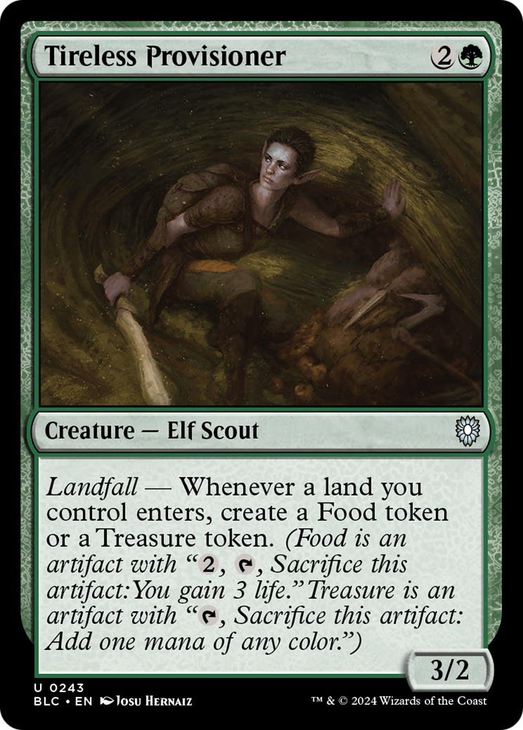 Tireless Provisioner (BLC-243) - Bloomburrow Commander - Premium MTG Single from Wizards of the Coast - Just $0.99! Shop now at Game Crave Tournament Store