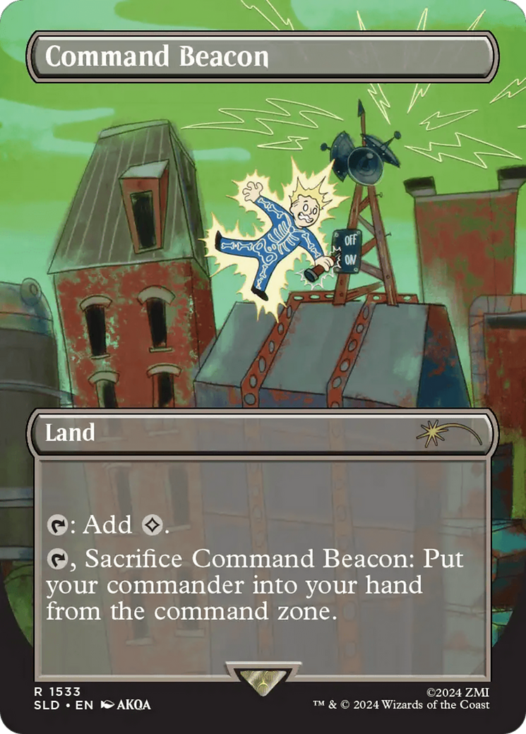Command Beacon (SLD-1533) - Secret Lair Drop (Borderless) - Premium MTG Single from Wizards of the Coast - Just $8.31! Shop now at Game Crave Tournament Store