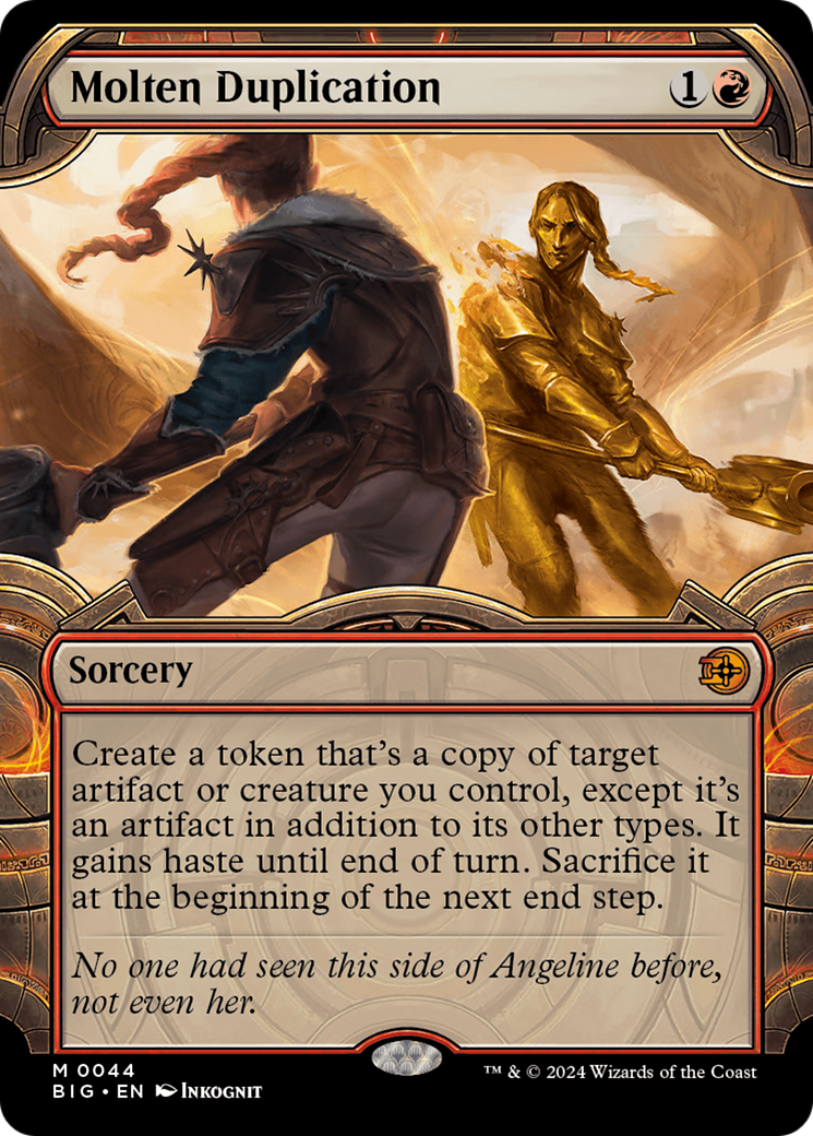 Molten Duplication (BIG-044) - The Big Score: (Showcase) (Borderless) Foil - Premium MTG Single from Wizards of the Coast - Just $25.63! Shop now at Game Crave Tournament Store