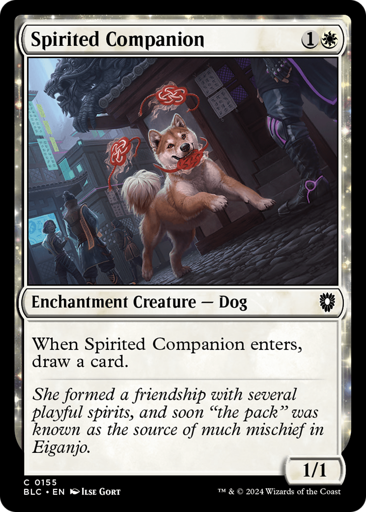 Spirited Companion (BLC-155) - Bloomburrow Commander - Premium MTG Single from Wizards of the Coast - Just $0.25! Shop now at Game Crave Tournament Store