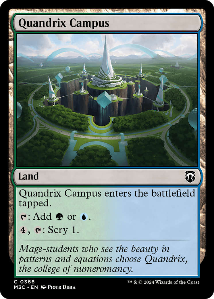 Quandrix Campus (M3C-366) - Modern Horizons 3 Commander Foil - Premium MTG Single from Wizards of the Coast - Just $0.25! Shop now at Game Crave Tournament Store