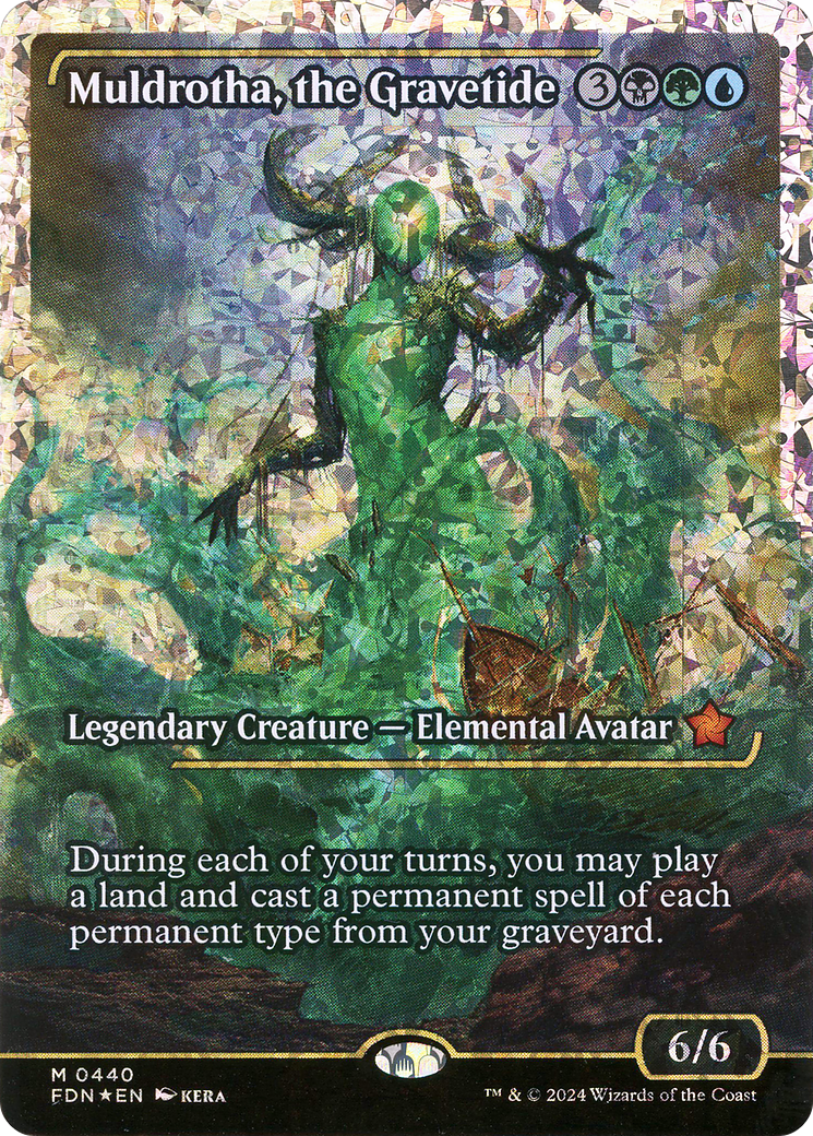 Muldrotha, the Gravetide (FDN-440) - Foundations: (Showcase) Foil - Premium MTG Single from Wizards of the Coast - Just $206.29! Shop now at Game Crave Tournament Store