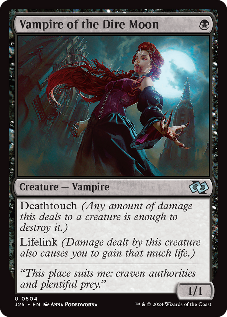 Vampire of the Dire Moon (J25-504) - Foundations Jumpstart - Premium MTG Single from Wizards of the Coast - Just $0.60! Shop now at Game Crave Tournament Store