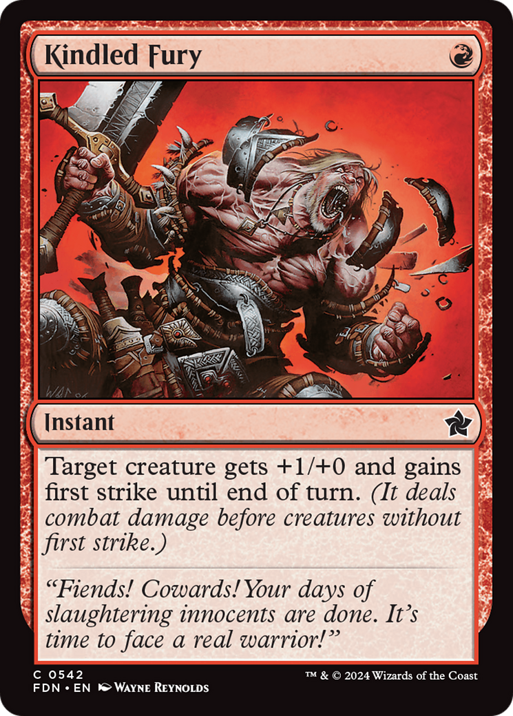 Kindled Fury (FDN-542) - Foundations - Premium MTG Single from Wizards of the Coast - Just $0.27! Shop now at Game Crave Tournament Store