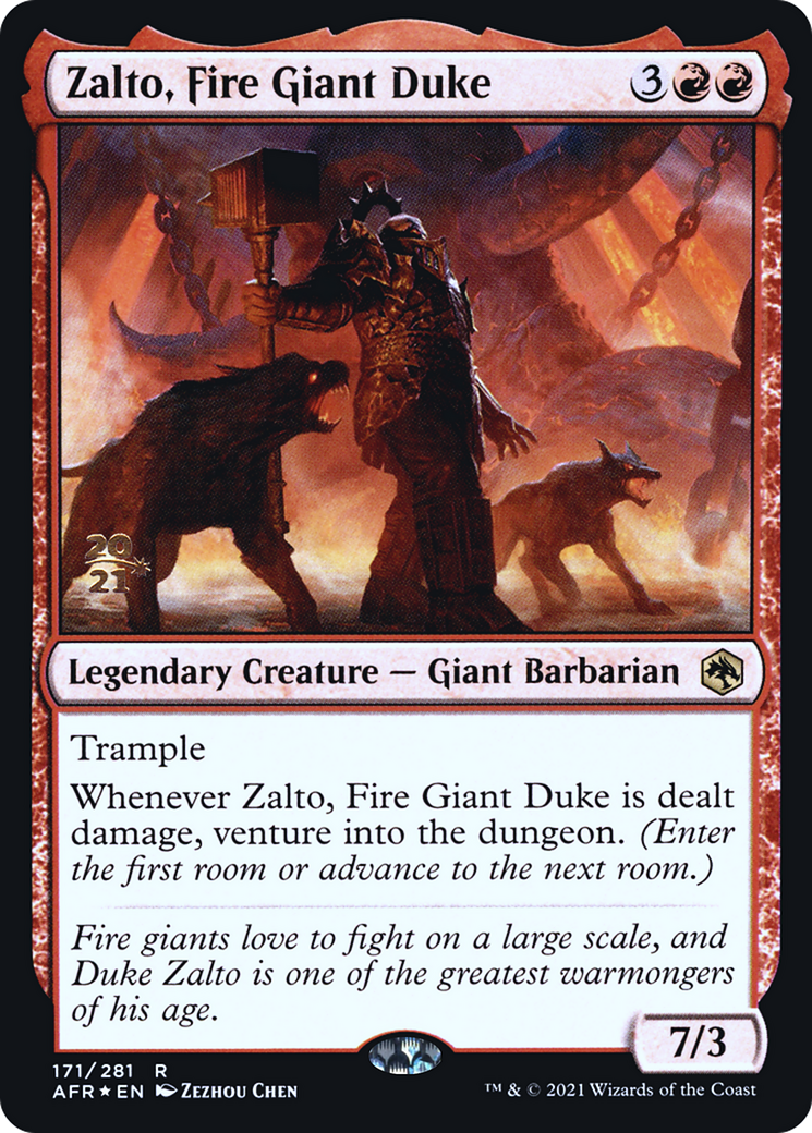 Zalto, Fire Giant Duke (PAFR-171S) - Adventures in the Forgotten Realms Promos Foil