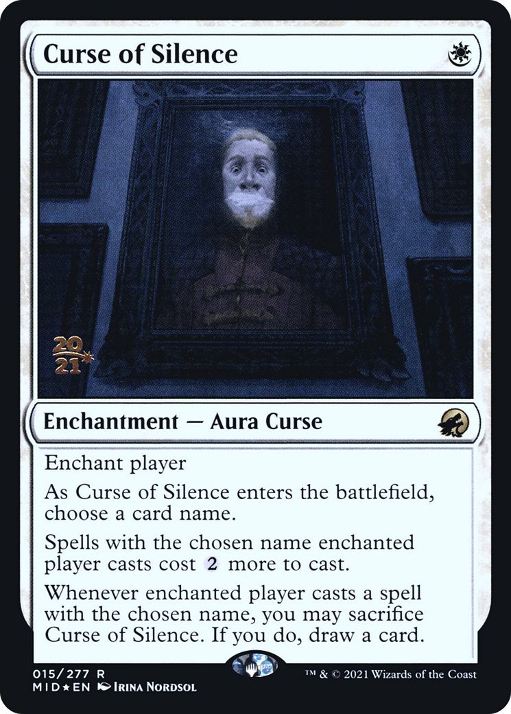Curse of Silence (PMID-15S) - Innistrad: Midnight Hunt Promos Foil - Premium MTG Single from Wizards of the Coast - Just $0.12! Shop now at Game Crave Tournament Store
