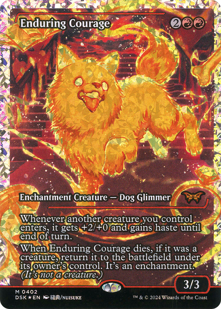 Enduring Courage (DSK-402) - Duskmourn: House of Horror: (Showcase) Foil - Premium MTG Single from Wizards of the Coast - Just $74.77! Shop now at Game Crave Tournament Store