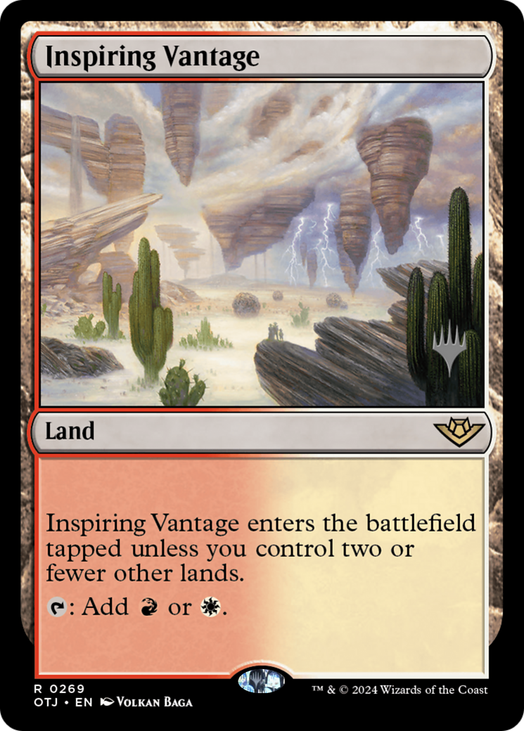 Inspiring Vantage (POTJ-269P) - Outlaws of Thunder Junction Promos Foil - Premium MTG Single from Wizards of the Coast - Just $2.61! Shop now at Game Crave Tournament Store