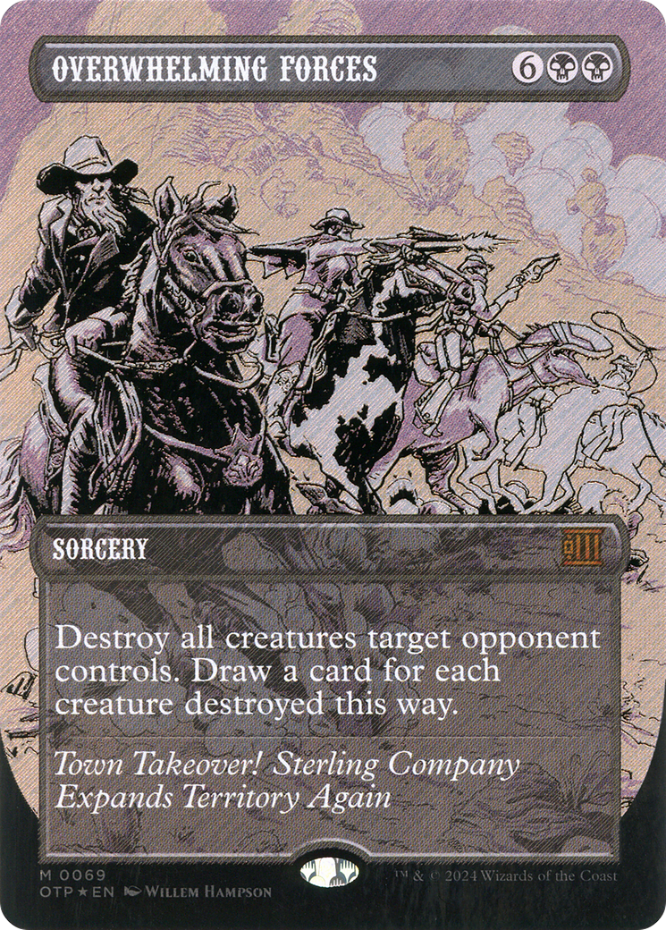 Overwhelming Forces (OTP-069) - Breaking News (Borderless) Foil - Premium MTG Single from Wizards of the Coast - Just $11.28! Shop now at Game Crave Tournament Store