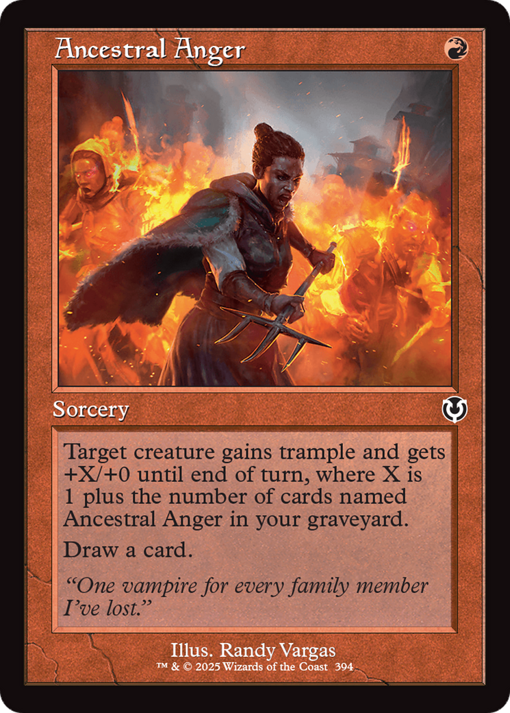 Ancestral Anger (Retro Frame) (-394) - Innistrad Remastered Foil - Premium MTG Single from Wizards of the Coast - Just $0.25! Shop now at Game Crave Tournament Store