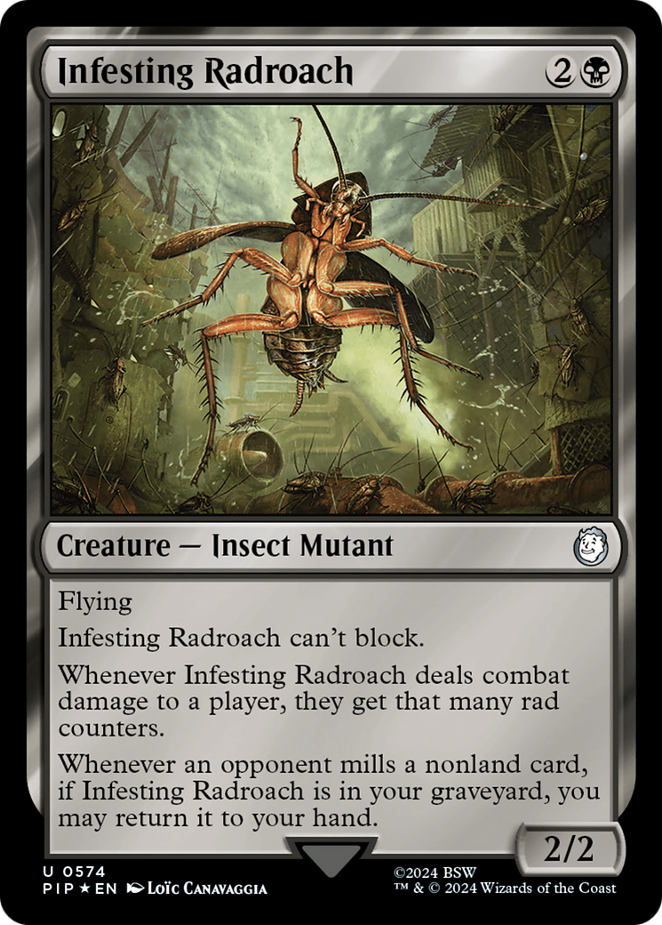 Infesting Radroach (PIP-574) - Fallout - Premium MTG Single from Wizards of the Coast - Just $7.03! Shop now at Game Crave Tournament Store