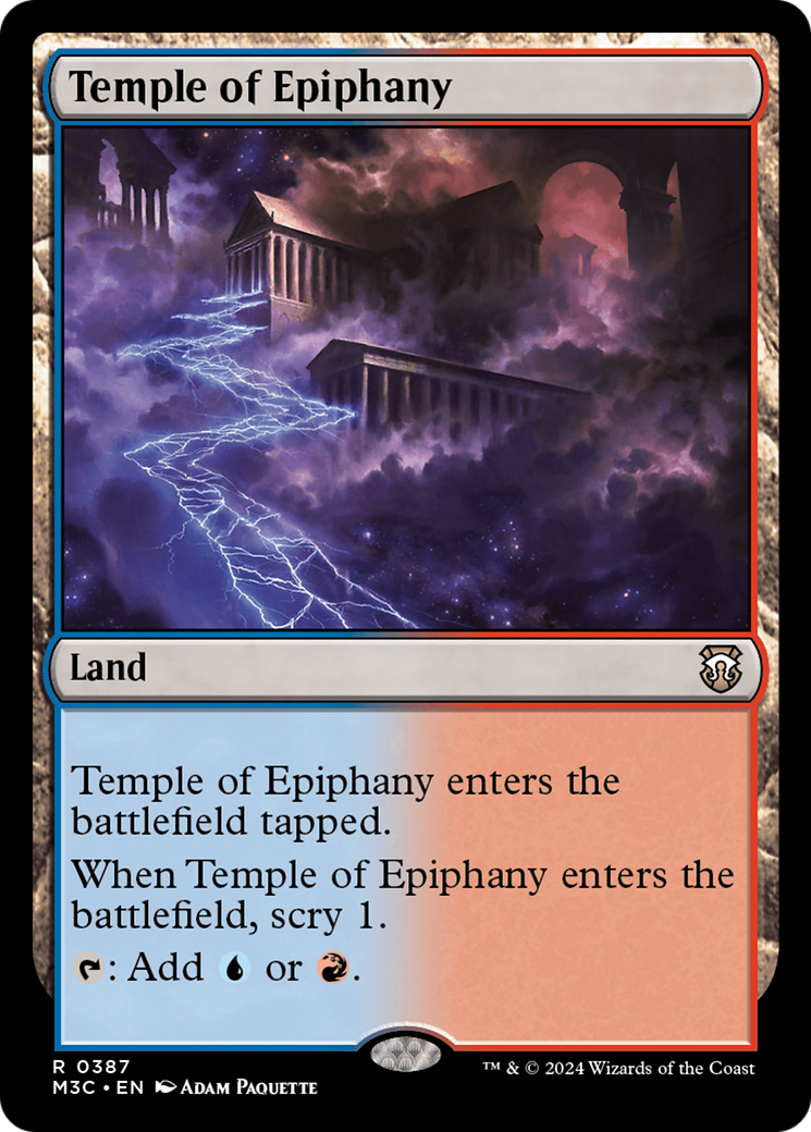 Temple of Epiphany (M3C-387) - Modern Horizons 3 Commander Foil - Premium MTG Single from Wizards of the Coast - Just $0.25! Shop now at Game Crave Tournament Store