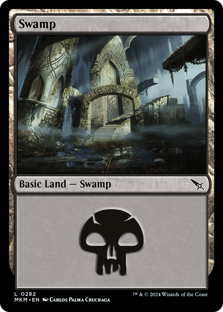 Swamp (MKM-282) - Murders at Karlov Manor - Premium MTG Single from Wizards of the Coast - Just $0.24! Shop now at Game Crave Tournament Store