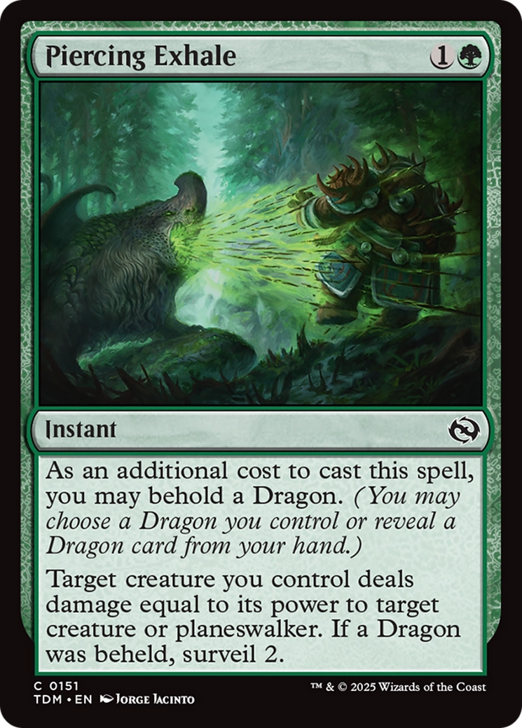 Piercing Exhale (TDM-151) - Tarkir: Dragonstorm Foil - Premium MTG Single from Wizards of the Coast - Just $0.08! Shop now at Game Crave Tournament Store